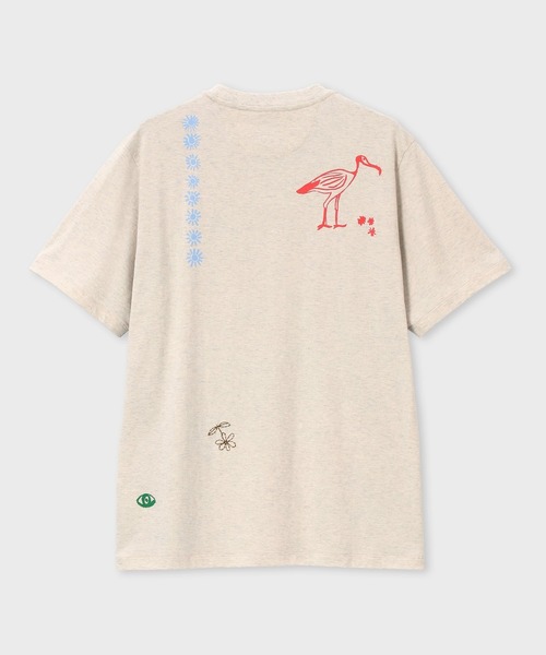 Paul Smith(ポールスミス)の「"Nostalgic Summer" 半袖Tシャツ / 163664 919T(Tシャツ/カットソー・メンズ・ベージュ/グリーン・X-LARGE/MEDIUM/LARGE)」の4枚目の写真