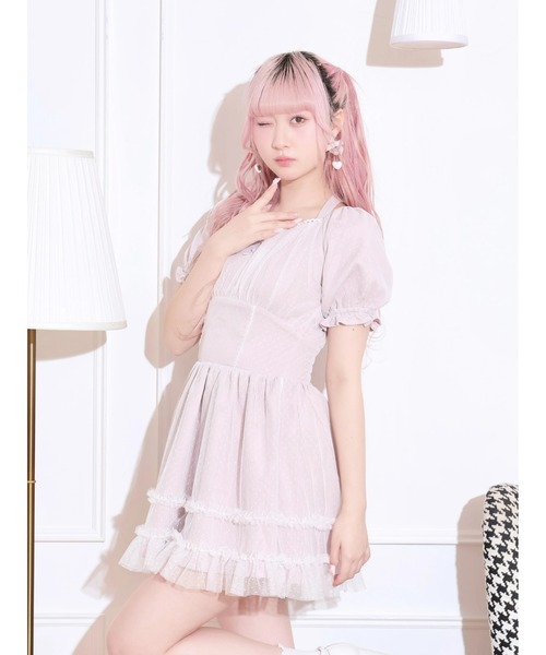 NOEMIE(ノエミー)の「ドーリーチュールフリルバックリボンワンピース(ワンピース・レディース・ピンク・M)」の3枚目の写真