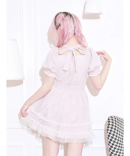 NOEMIE(ノエミー)の「ドーリーチュールフリルバックリボンワンピース(ワンピース・レディース・ピンク・M)」の4枚目の写真