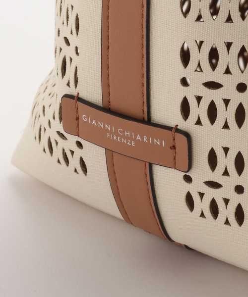 GIANNI CHIARINI(ジャンニ キアリーニ)の「《WEB限定》GIANNI CHIARINI/ ジャンニ キアリーニ cutting tote(トートバッグ・レディース・アイボリー/ブラック・FREE)」の10枚目の写真