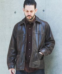 MR.OLIVE（ミスターオリーブ）の「VINTAGE CRACK GOAT LEATHER / PATINA CAR COAT /M263115（カバーオール）」