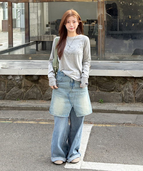 MASMARULEZ APPAREL(マスマルールズ アパレル)の「Fingerhole Raglan Long Sleeve_3 Colors(Tシャツ/カットソー・レディース・ブラック/ホワイト/グレー系その他・ONE SIZE)」の6枚目の写真