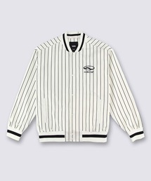 VANS（バンズ）の「TEAM ストライプ ベースボールジャケット / TEAM STRIPE BASEBALL marshmall VN000NESFS81（スタジャン）」