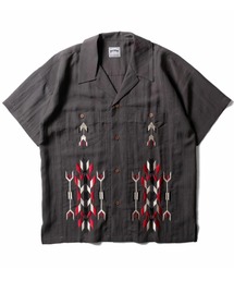 HOUSTON ヒューストン LINEN CHIMAYO SHIRT リネン チマヨ柄 刺繍 オープンカラー 開襟シャツ