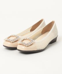 【Bridget Birkin Walk】ビジューモチーフメッシュパンプス (55223B)