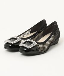 【Bridget Birkin Walk】ビジューモチーフメッシュパンプス (55223B)