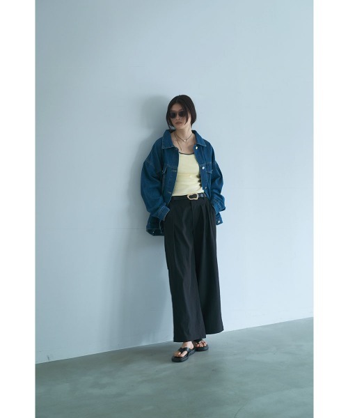 marjour(マージュール)の「STRETCH WIDE PANTS(その他パンツ・レディース・ブラック・M)」の2枚目の写真