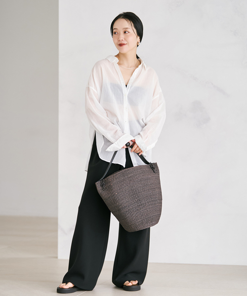 セール】《追加》fluffy sheer シャツ 2（シャツ/ブラウス）｜Plage 