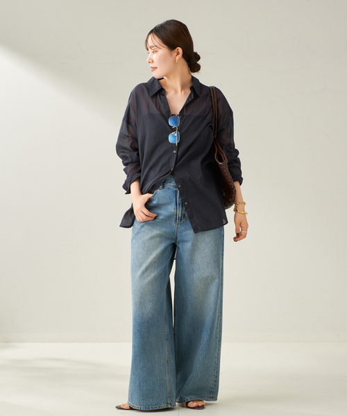plage(プラージュ)の「《追加》fluffy sheer シャツ 2(シャツ/ブラウス・レディース・カーキ/ホワイト/グリーン/ネイビー・FREE)」の19枚目の写真