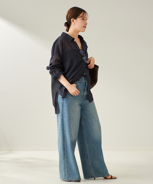 plage(プラージュ)の「《追加》fluffy sheer シャツ 2(シャツ/ブラウス・レディース・カーキ/ホワイト/グリーン/ネイビー・FREE)」の20枚目の写真