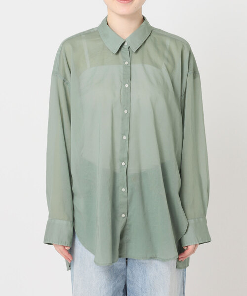 plage(プラージュ)の「《追加》fluffy sheer シャツ 2(シャツ/ブラウス・レディース・カーキ/ホワイト/グリーン/ネイビー・FREE)」の6枚目の写真