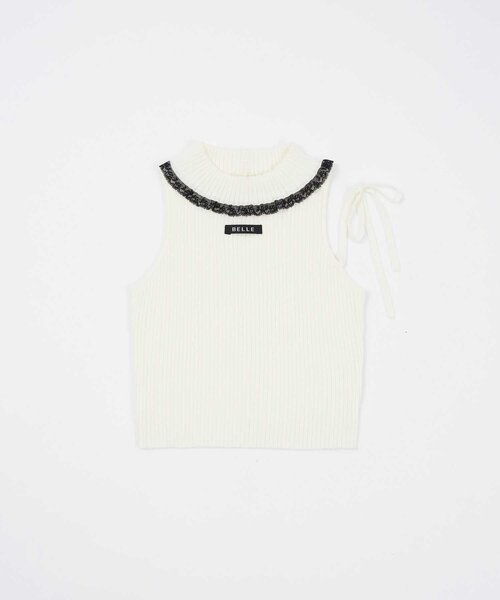 OLIVE des OLIVE(オリーブデオリーブ)の「【Belle Charme】Lace Rib Knit Tank Top(アンサンブル・レディース・ブラック/ピンク/トップグレー/オフホワイト・FREE)」の13枚目の写真