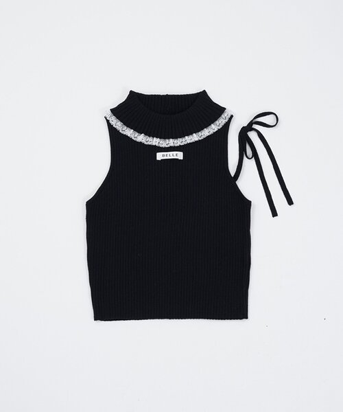 OLIVE des OLIVE(オリーブデオリーブ)の「【Belle Charme】Lace Rib Knit Tank Top(アンサンブル・レディース・ブラック/ピンク/トップグレー/オフホワイト・FREE)」の17枚目の写真