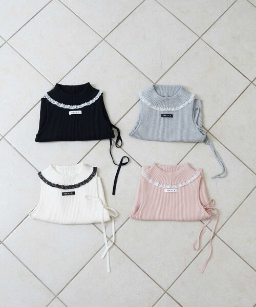 OLIVE des OLIVE(オリーブデオリーブ)の「【Belle Charme】Lace Rib Knit Tank Top(アンサンブル・レディース・ブラック/ピンク/トップグレー/オフホワイト・FREE)」の21枚目の写真