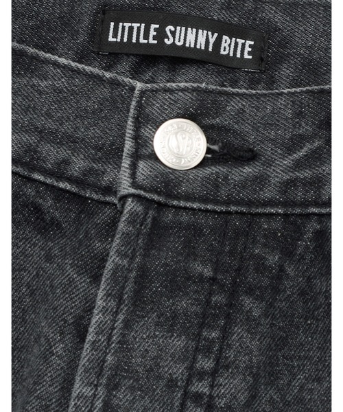 Little sunny bite(リトルサニーバイト)の「little sunny bite x Paula Grenouille doodle denim pants(デニムパンツ・レディース・ブラック/インディゴブルー/ライトインディゴブルー・MEDIUM/SMALL)」の8枚目の写真