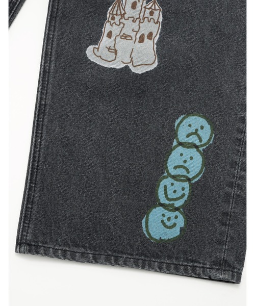 Little sunny bite(リトルサニーバイト)の「little sunny bite x Paula Grenouille doodle denim pants(デニムパンツ・レディース・ブラック/インディゴブルー/ライトインディゴブルー・MEDIUM/SMALL)」の15枚目の写真