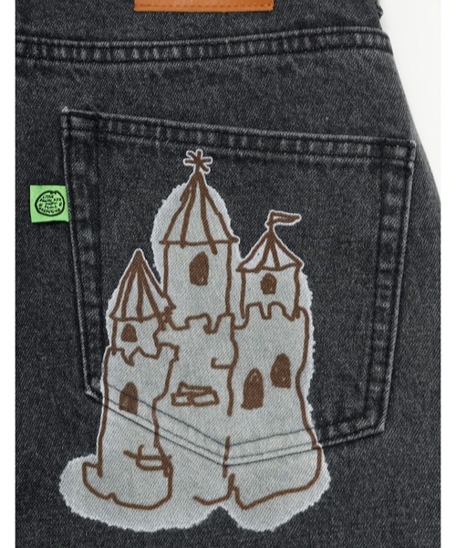 Little sunny bite(リトルサニーバイト)の「little sunny bite x Paula Grenouille doodle denim pants(デニムパンツ・レディース・ブラック/インディゴブルー/ライトインディゴブルー・MEDIUM/SMALL)」の18枚目の写真