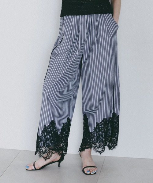BAYFLOW（ベイフロー）の「【EF(エフ)】レースパジャマパンツ（WOMEN）（その他パンツ・レディース・ライトブルー/ブラック・FREE）」の2枚目の写真