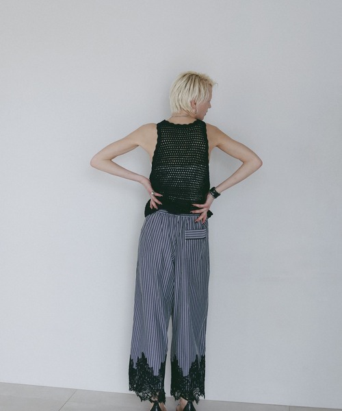 BAYFLOW（ベイフロー）の「【EF(エフ)】レースパジャマパンツ（WOMEN）（その他パンツ・レディース・ライトブルー/ブラック・FREE）」の4枚目の写真