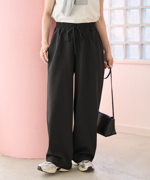 FREAK'S STORE（フリークスストア）の「限定展開　<接触冷感>クールタッチ イージーパンツ（その他パンツ・レディース・ベージュ/ブラック/ブラウン/オリーブ/ブルー・SMALL/MEDIUM）」の12枚目の写真