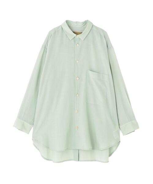 ROBES&CONFECTIONS（ローブスコンフェクションズ）の「Robes & Confections（ローブス&コンフェクションズ）別注オーバーサイズシャツ（シャツ/ブラウス・レディース・チャコールグレー/ライトグリーン/ブルー・1）」の13枚目の写真