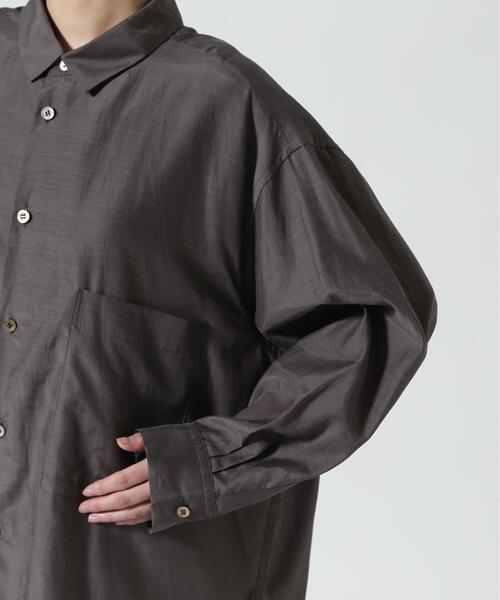 ROBES&CONFECTIONS（ローブスコンフェクションズ）の「Robes & Confections（ローブス&コンフェクションズ）別注オーバーサイズシャツ（シャツ/ブラウス・レディース・チャコールグレー/ライトグリーン/ブルー・1）」の22枚目の写真