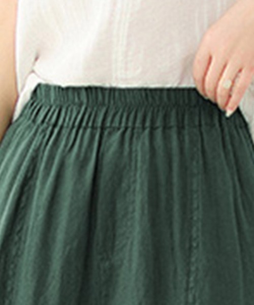 ONEP STAR(ワンピスター)の「裾ギャザークロップドパンツ(その他パンツ・レディース・ダークグリーン/ベージュ/オレンジ・X-LARGE/MEDIUM/LARGE)」の9枚目の写真