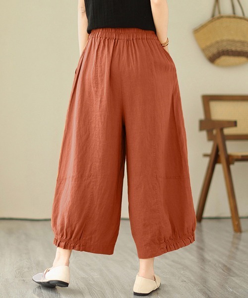 ONEP STAR(ワンピスター)の「裾ギャザークロップドパンツ(その他パンツ・レディース・ダークグリーン/ベージュ/オレンジ・X-LARGE/MEDIUM/LARGE)」の18枚目の写真