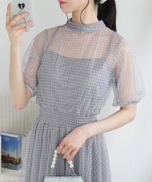 ミニ ハイウエスト」に該当するワンピース（グレー/灰色系・半袖