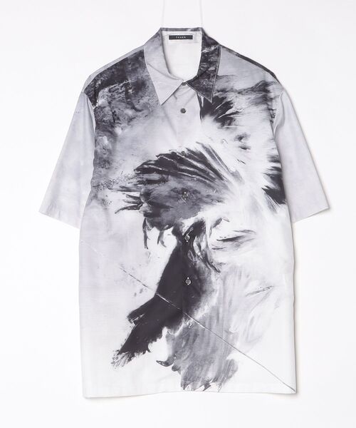 『TAAKK』ターク (3) ドローイング プリントシャツ TAAKK/ターク】EX DRAWING 刺繍 S/S SHIRT（シャツ/ブラウス）｜TAAKK