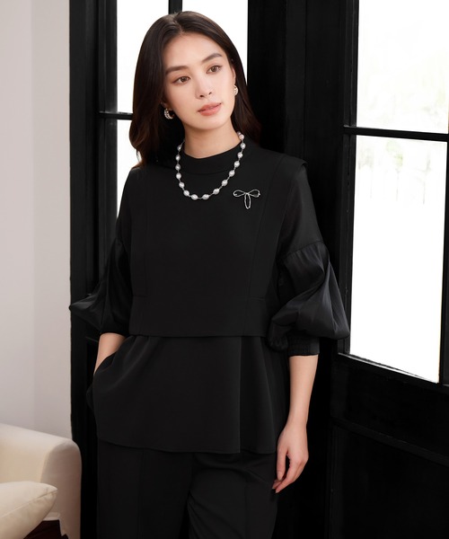 DRESS PLUS(ドレスプラス)の「ペプラムパンツセットアップ パーティースーツ(パンツドレス・レディース・ブラック/ネイビー/カーキ・M/L/XL)」の15枚目の写真