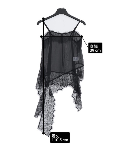 ANAP（アナップ）の「シフォンレースキャミ＆フレンチスリーブＴセット（アンサンブル・レディース・ブラック/ホワイト・F）」の13枚目の写真