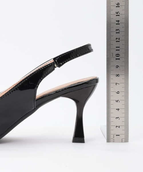Lace Ladies（レースレディース）の「異素材 ツイスト バックストラップ ヒール パンプス（パンプス・レディース・ベージュ/ブラック・25cm/24.5cm/24cm/23.5cm/23cm/22.5cm）」の5枚目の写真