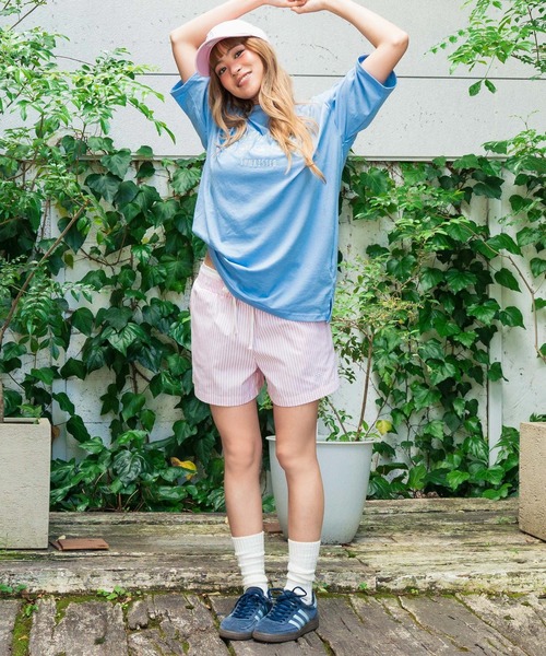 anap mimpi（アナップミンピ）の「ダブル ウエスト ストライプ ショート パンツ（その他パンツ・レディース・グリーン/ピンク・F）」の4枚目の写真