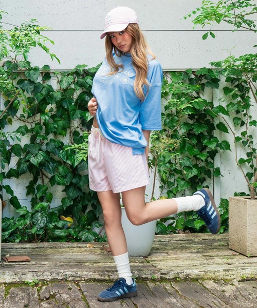 anap mimpi（アナップミンピ）の「ダブル ウエスト ストライプ ショート パンツ（その他パンツ・レディース・グリーン/ピンク・F）」の5枚目の写真