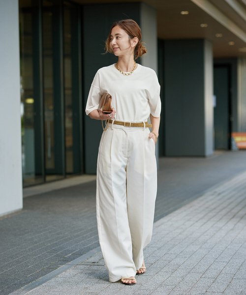 VERMEIL par iena(ヴェルメイユパーイエナ)の「《追加》ニットTシャツ(ニット/セーター・レディース・ホワイト/ネイビー/ブラウン・FREE)」の20枚目の写真