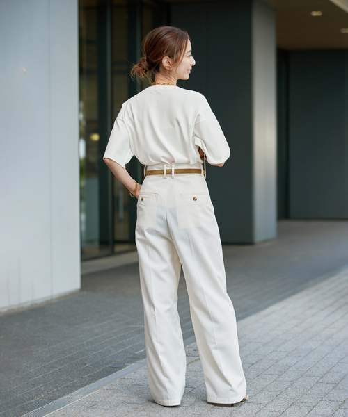 VERMEIL par iena(ヴェルメイユパーイエナ)の「《追加》ニットTシャツ(ニット/セーター・レディース・ホワイト/ネイビー/ブラウン・FREE)」の21枚目の写真