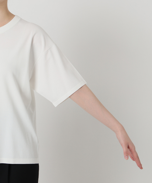 VERMEIL par iena(ヴェルメイユパーイエナ)の「《追加》ニットTシャツ(ニット/セーター・レディース・ホワイト/ネイビー/ブラウン・FREE)」の9枚目の写真