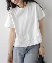 スカラップフリルTシャツ
