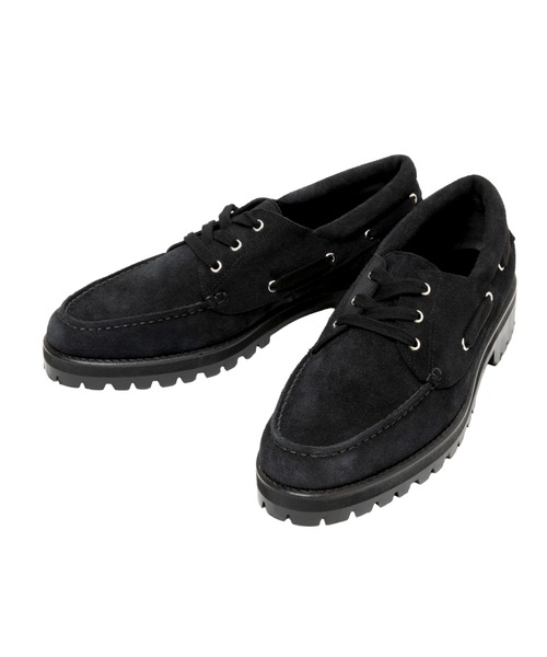 COOTIE PRODUCTIONS(クーティープロダクションズ)の「Unit Deck Shoes(モカシン/デッキシューズ・メンズ・ブラック・26cm/27cm/28cm)」の1枚目の写真