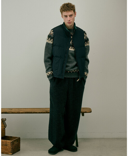 ORCIVAL(オーシバル)の「ORCIVAL | ブラッシュドフリース イージーパンツ MEN(その他パンツ・メンズ・チャコール/オートミール/ブルー・5/4)」の4枚目の写真