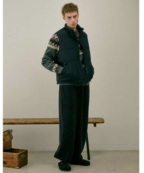 ORCIVAL(オーシバル)の「ORCIVAL | ブラッシュドフリース イージーパンツ MEN(その他パンツ・メンズ・チャコール/オートミール/ブルー・5/4)」の5枚目の写真