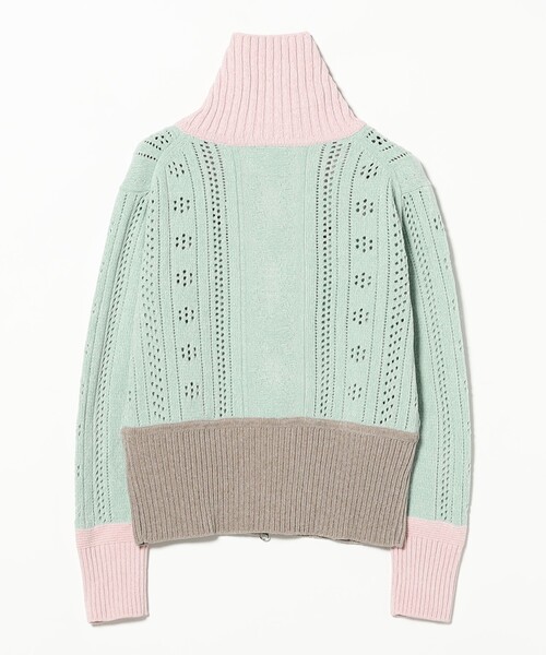 Ray BEAMS（レイビームス）の「【別注】boussole×Ray BEAMS / ジップ カーディガン（ニット/セーター・レディース・チャコールグレー/ミント・ONE SIZE）」の6枚目の写真