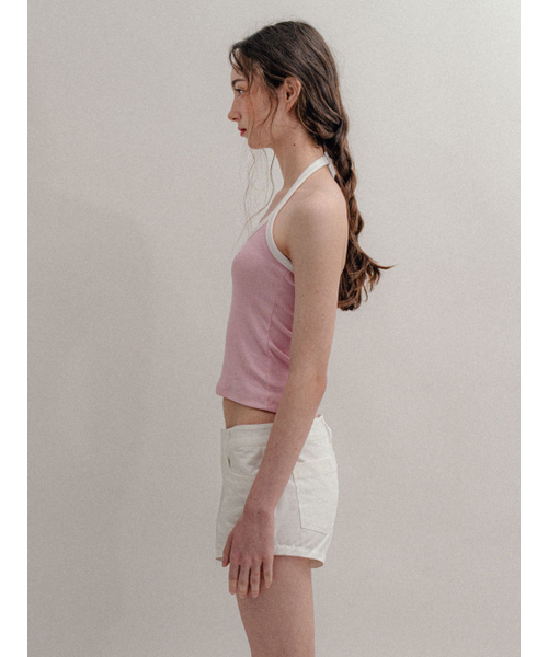 VISUS(ヴィスシュ)の「Ribbed Halter Top_Pink(Tシャツ/カットソー・レディース・その他・FREE)」の3枚目の写真