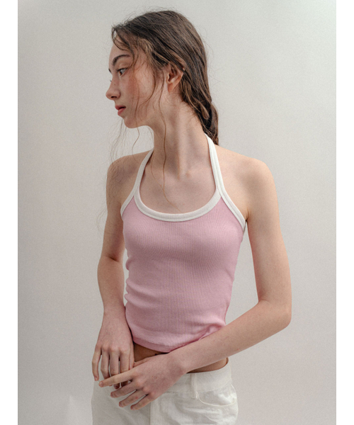 VISUS(ヴィスシュ)の「Ribbed Halter Top_Pink(Tシャツ/カットソー・レディース・その他・FREE)」の4枚目の写真