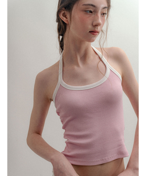 VISUS(ヴィスシュ)の「Ribbed Halter Top_Pink(Tシャツ/カットソー・レディース・その他・FREE)」の5枚目の写真