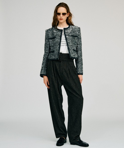 PRANK PROJECT(プランクプロジェクト)の「【2026Autumn Pre-Order】ツイードショートジャケット / Tweed Short Jacket(その他アウター・レディース・ブラック/グレー・FREE)」の16枚目の写真