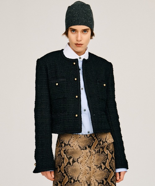 PRANK PROJECT(プランクプロジェクト)の「【2026Autumn Pre-Order】ツイードショートジャケット / Tweed Short Jacket(その他アウター・レディース・ブラック/グレー・FREE)」の18枚目の写真