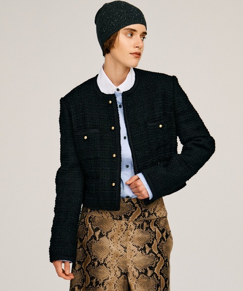 PRANK PROJECT(プランクプロジェクト)の「【2026Autumn Pre-Order】ツイードショートジャケット / Tweed Short Jacket(その他アウター・レディース・ブラック/グレー・FREE)」の19枚目の写真