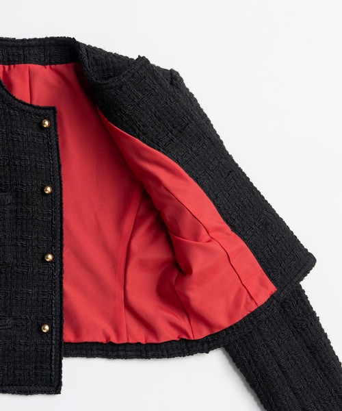 PRANK PROJECT(プランクプロジェクト)の「【2026Autumn Pre-Order】ツイードショートジャケット / Tweed Short Jacket(その他アウター・レディース・ブラック/グレー・FREE)」の11枚目の写真